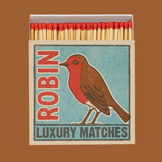 Matches in Pots Square Matchbox - The Robin 29016
