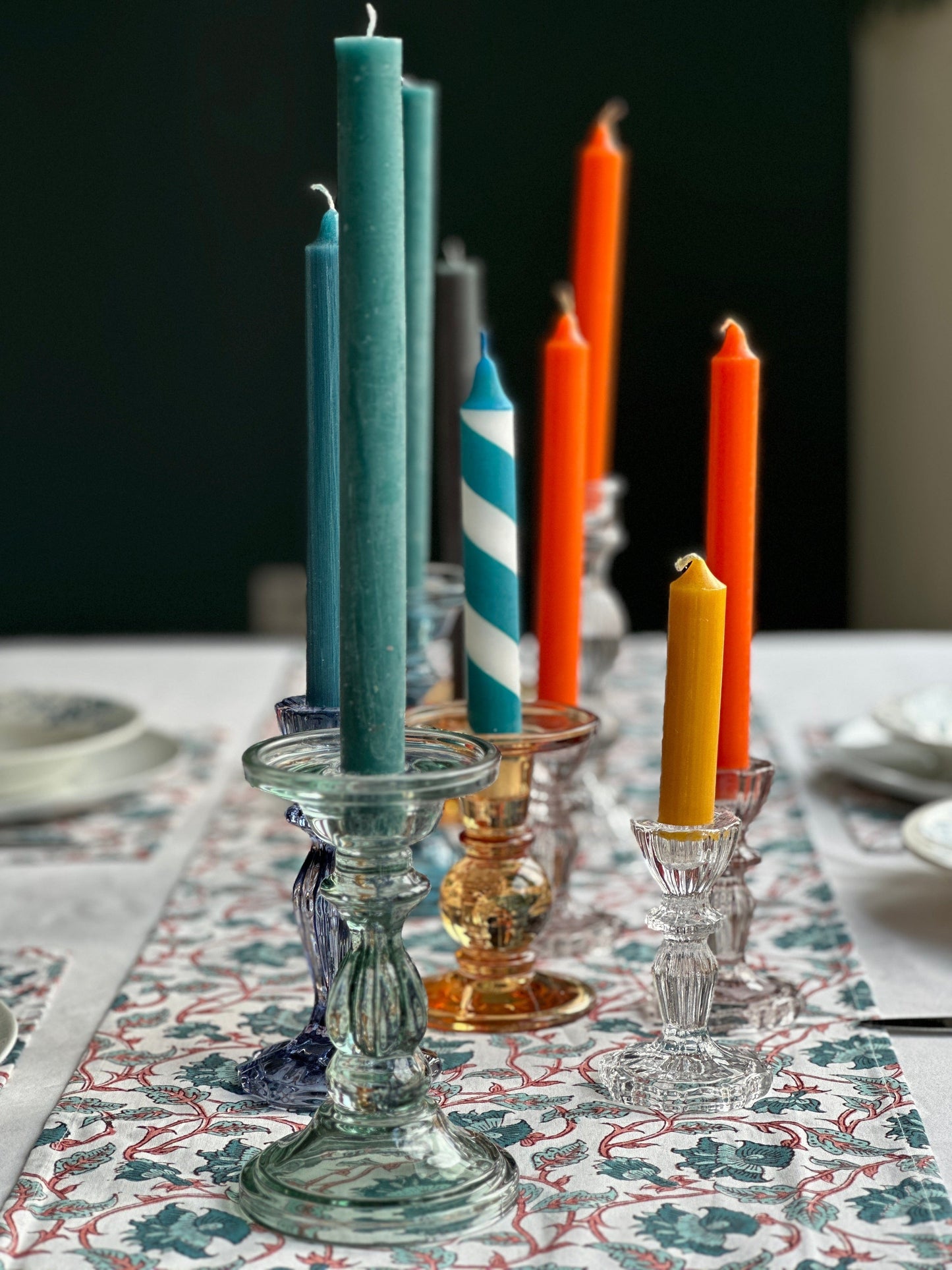Tablecloths & Napkins Table Runner - Teal & Russet Climber 21384