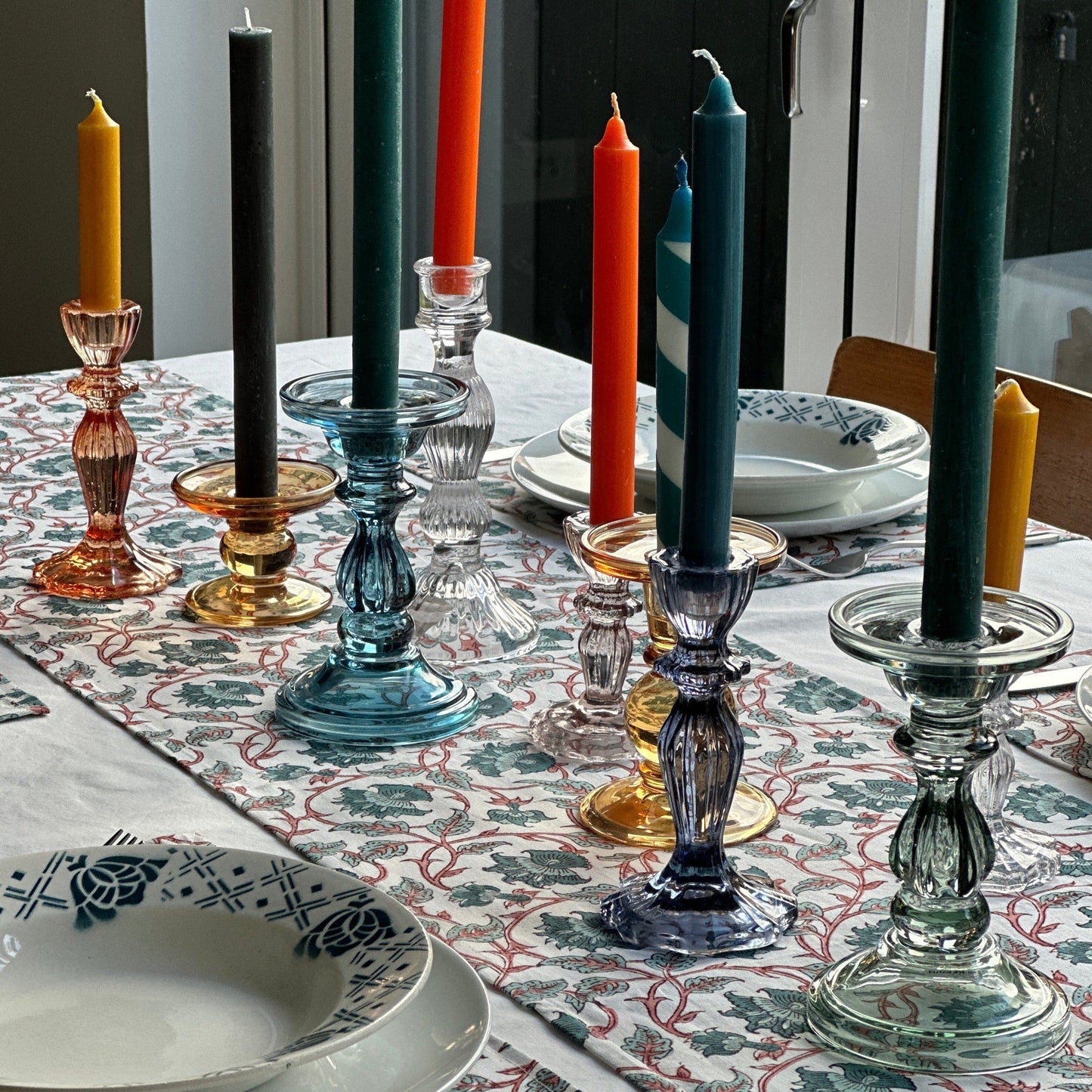Tablecloths & Napkins Table Runner - Teal & Russet Climber 21384