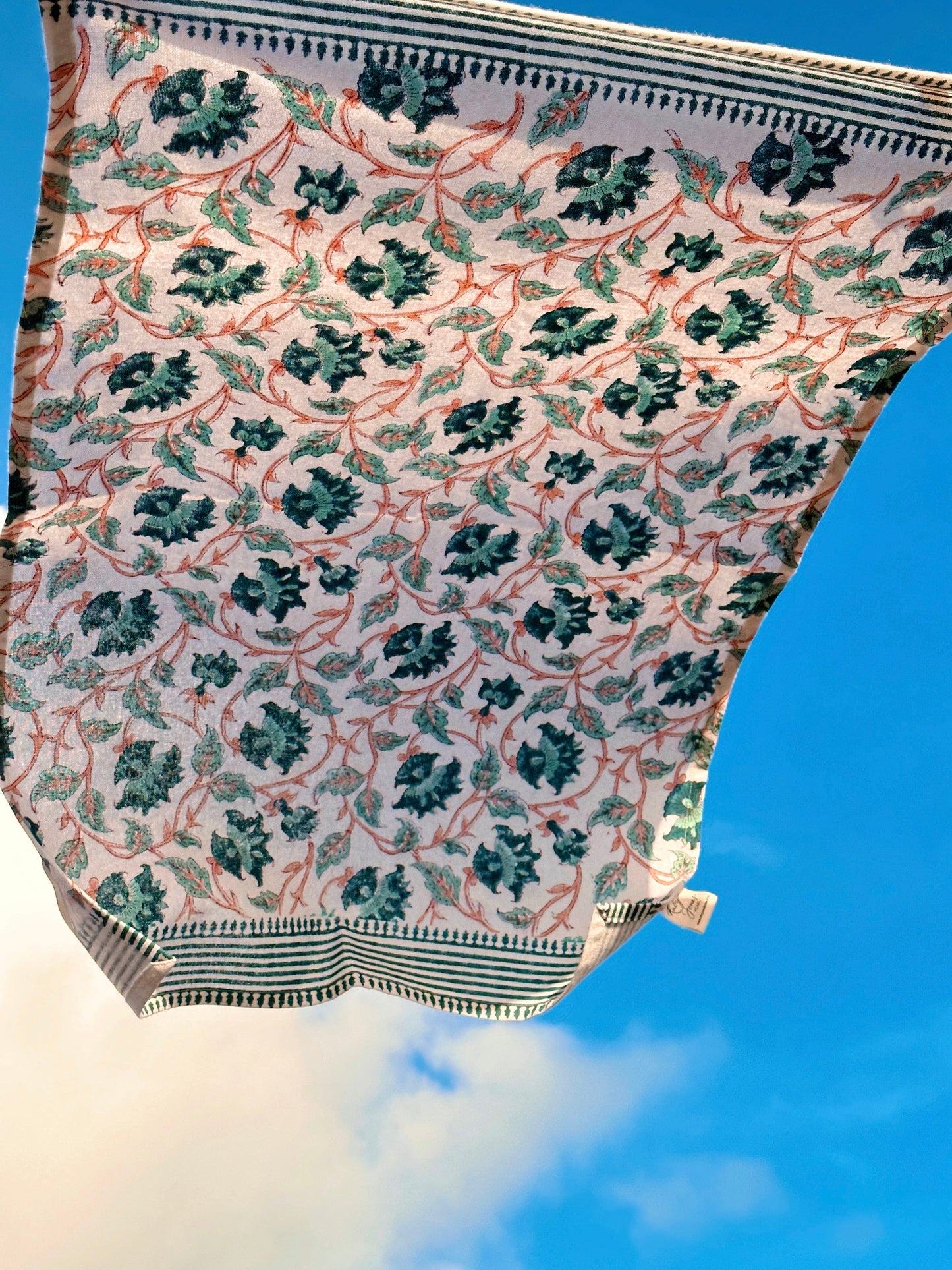 Tablecloths & Napkins Tea Towel - Teal & Russet Climber 21330