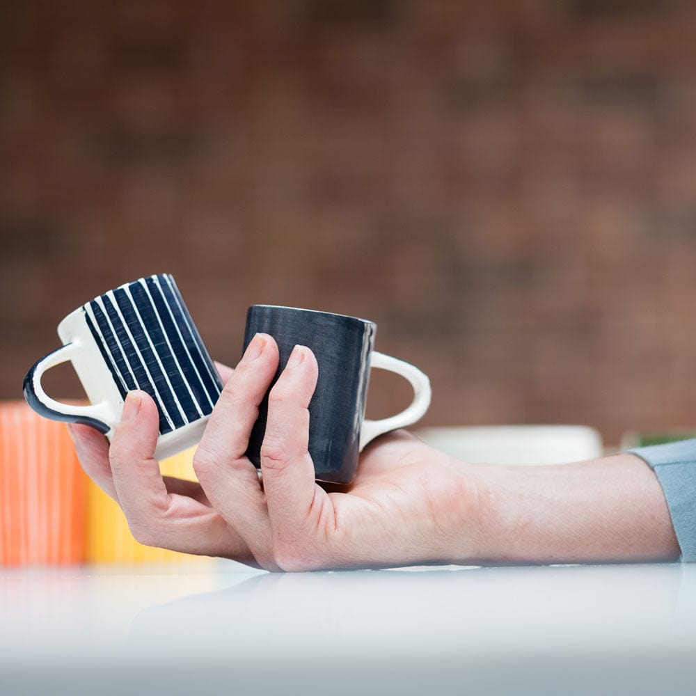 Chinaware TEST Musango Espresso Cups - Colour w White Stripe Graphite 21094