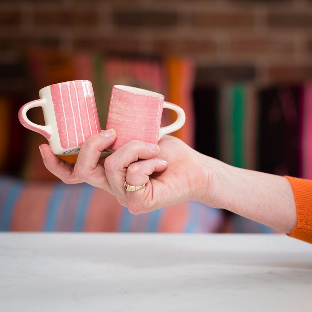 Chinaware TEST Musango Espresso Cups - Colour w White Stripe Rose 21092