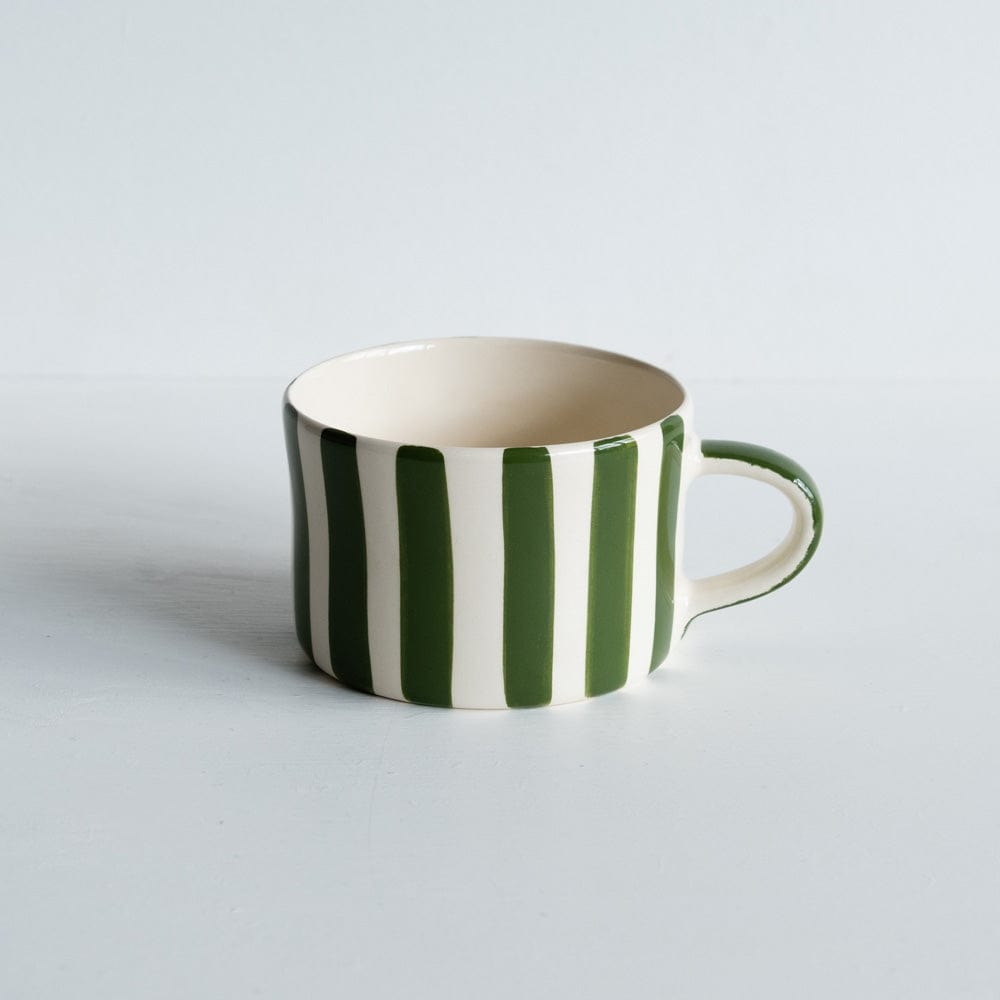 Chinaware TEST Musango Mugs - Candy Stripe Moss Green 21031