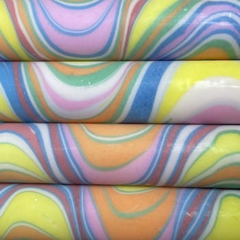 Twirly Twirly & Marble Dinner Candles Groovy Rainbow 22158