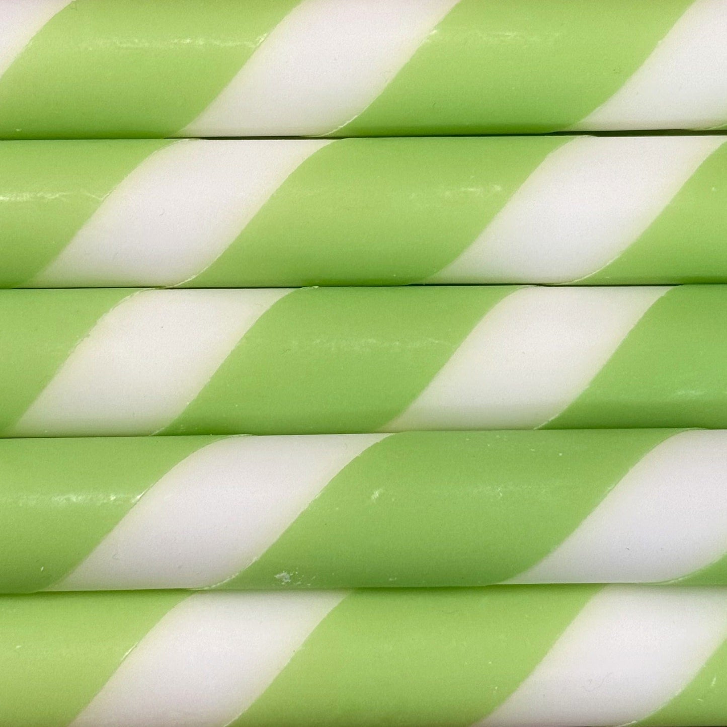 Twirly Twirly & Marble Dinner Candles Lime Green & White Twirl 21400