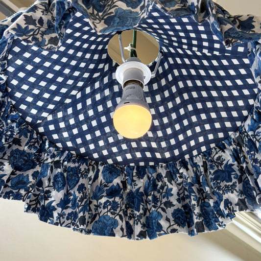 Umbrella Umbrella Lampshade - Indigo Blooms 27741