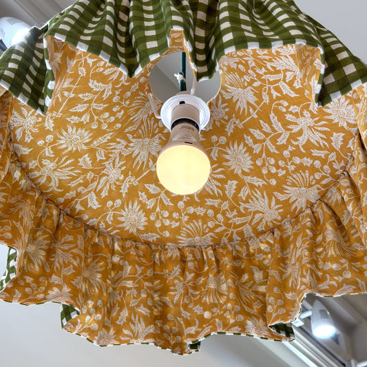 Umbrella Umbrella Lampshade - Pea Green Gingham 25631