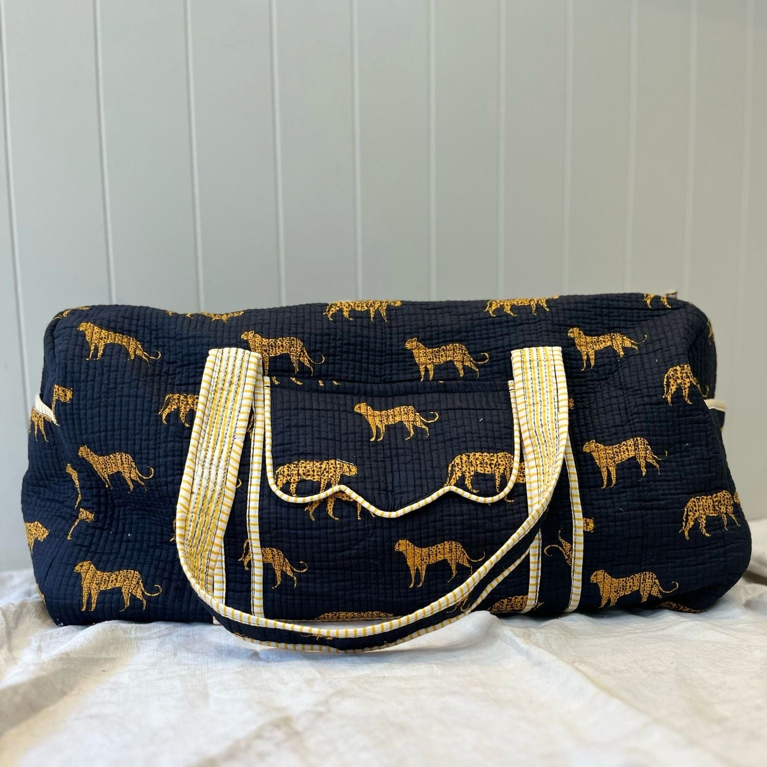 Weekender Bags Weekender Bag - Gold Cheetahs on Black 24646