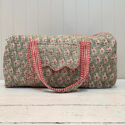 Weekender Bags Weekender Bag - Pink Country Flowers on Green 24375