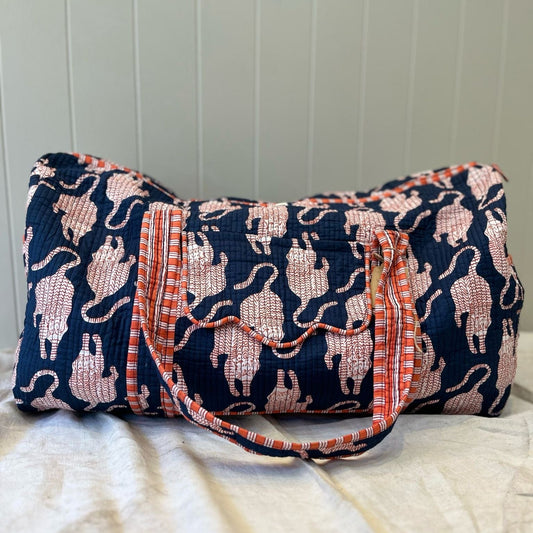 Weekender Bags Weekender Bag - Red Tigers on Midnight Blue 24875