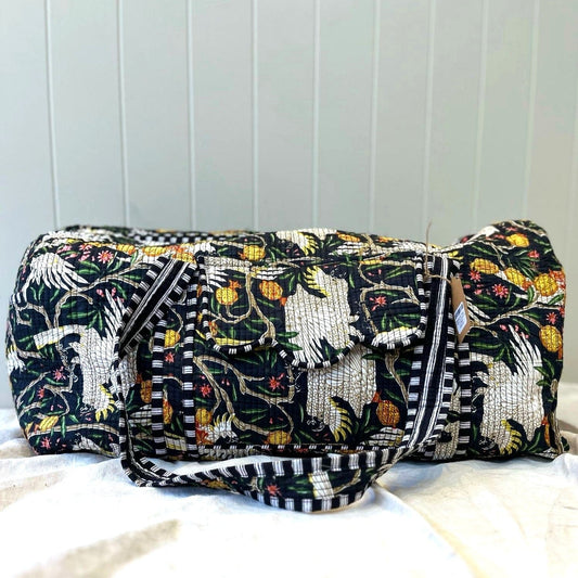 Weekender Bags Weekender Bag - White Cockatoo's on Black 24876