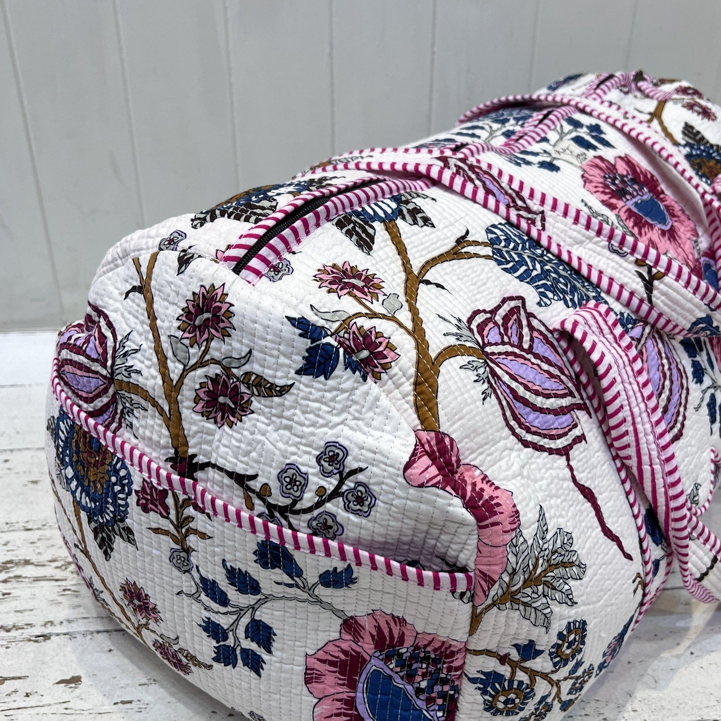 Weekender Bags Weekender - Blue & Rose Botanicals on White 26805