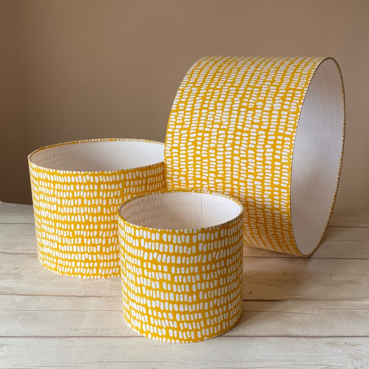 Ruby Jones Home Lampshades Block-Printed Dots Lampshade - Yellow