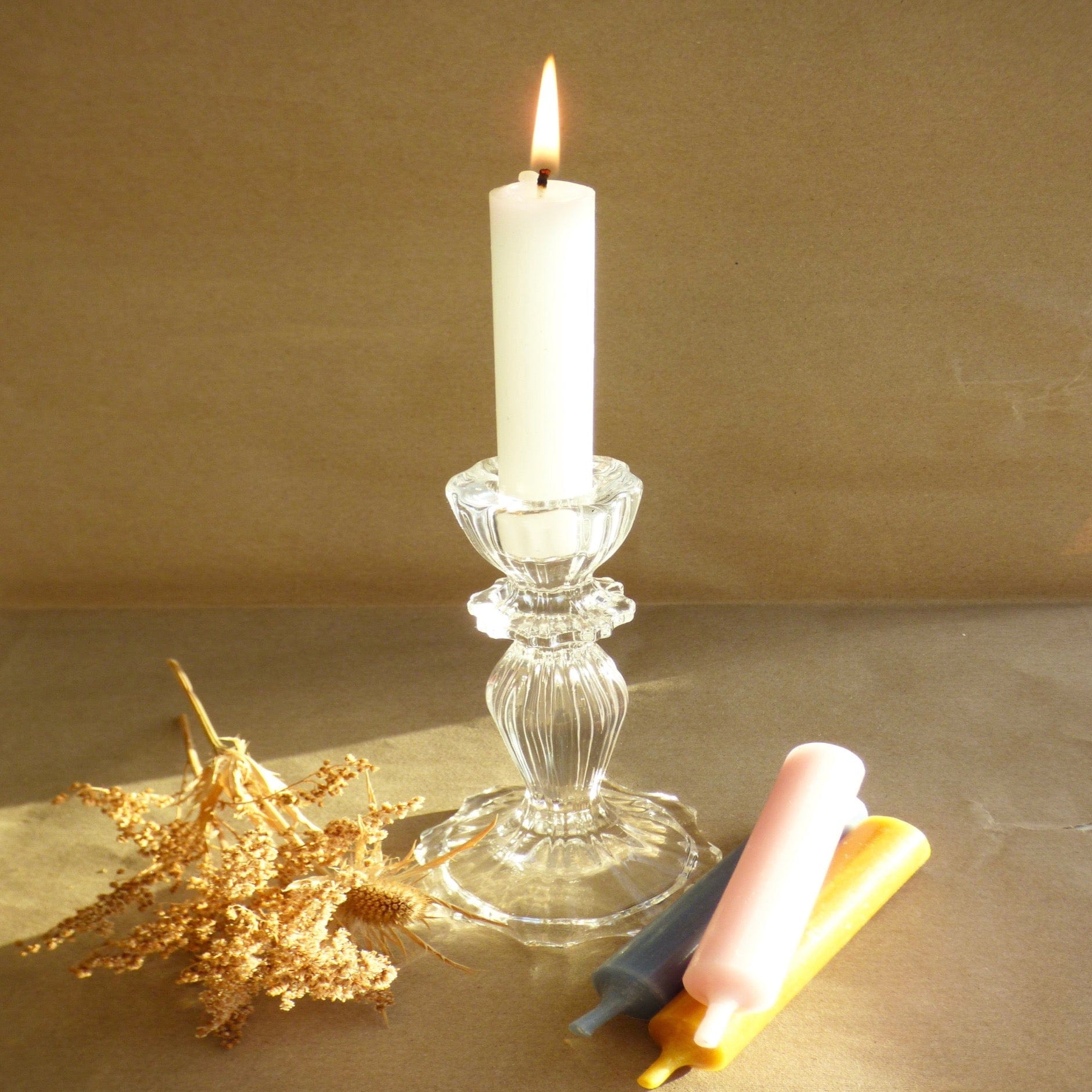 Candlesticks & Candleholders Candlestick - Lace Edge h15 / Clear 12235
