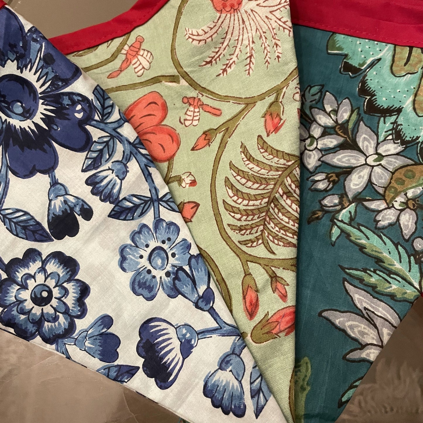 Misc Cotton Bunting 2.4m Blue/Green Botanical 20040