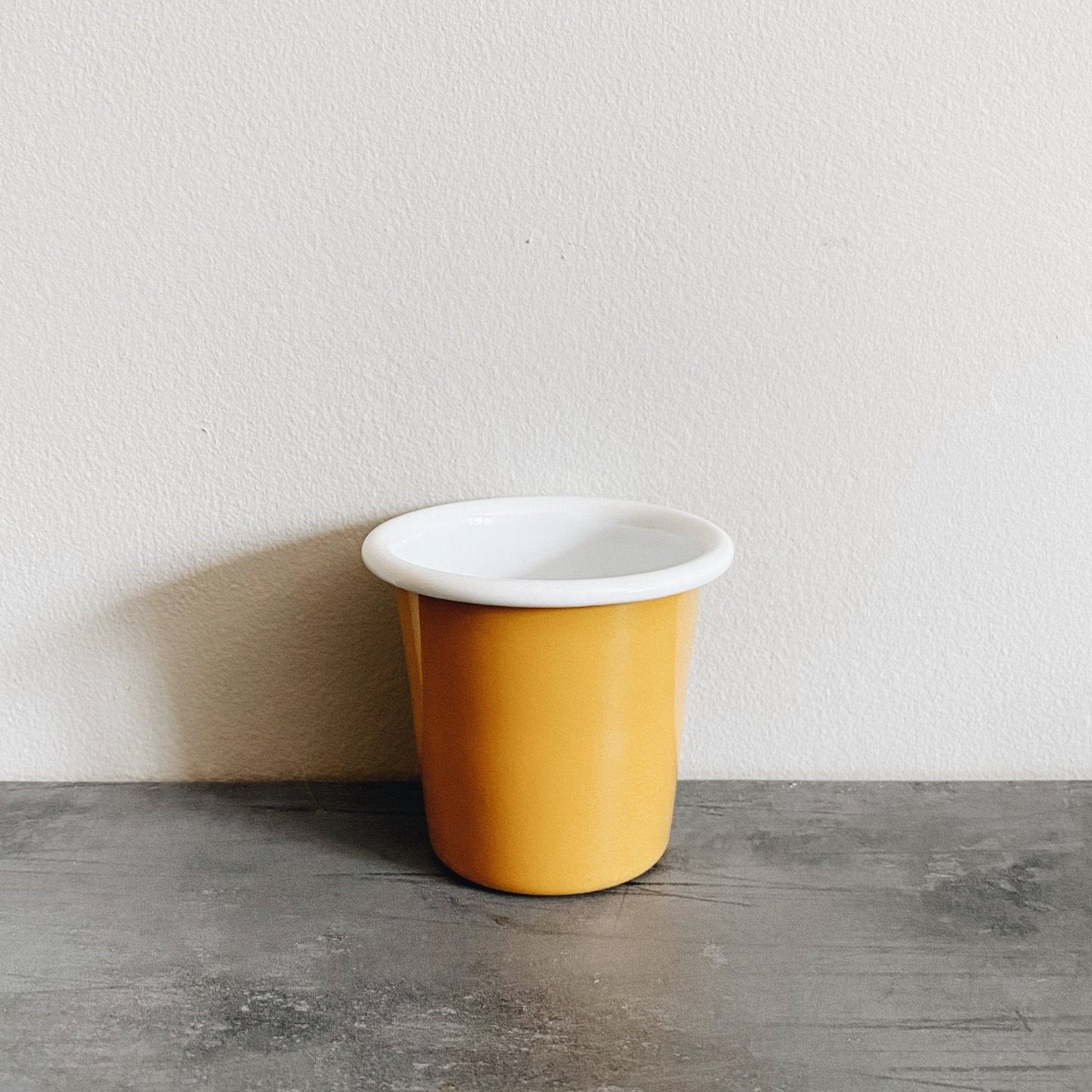 Falcon Enamelware Kitchenalia Enamel Mini Tumblers Mustard Yellow 11905