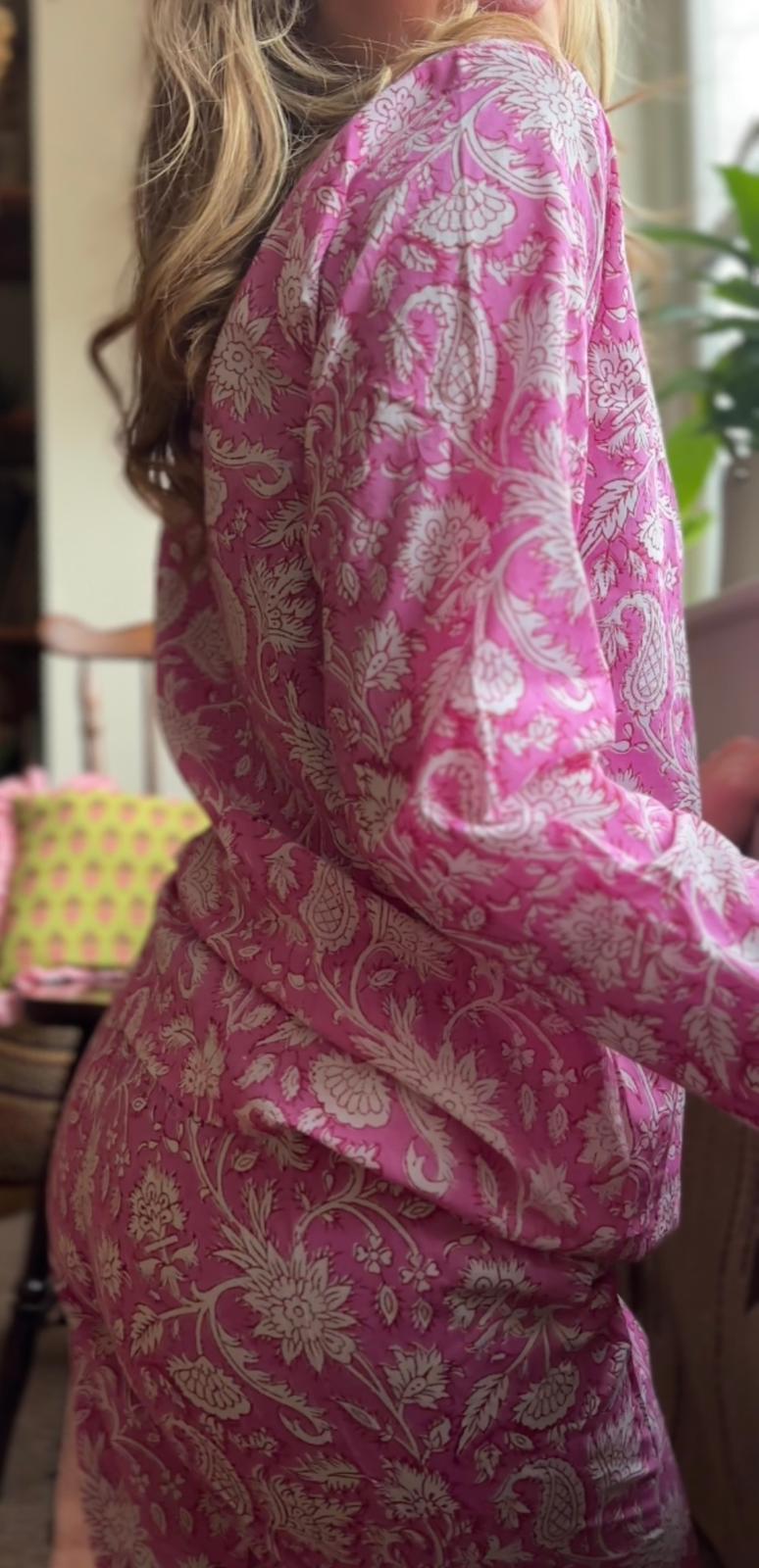 Kapoor Carpets & Textiles Fashion Fine Cotton PJ's - Full Set - Fuchsia Pink