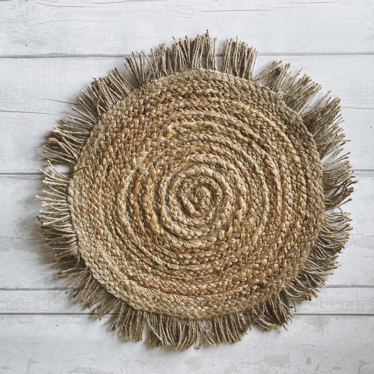 Kitchenalia Jute Placemat - Round 18" inc Fringe 16050