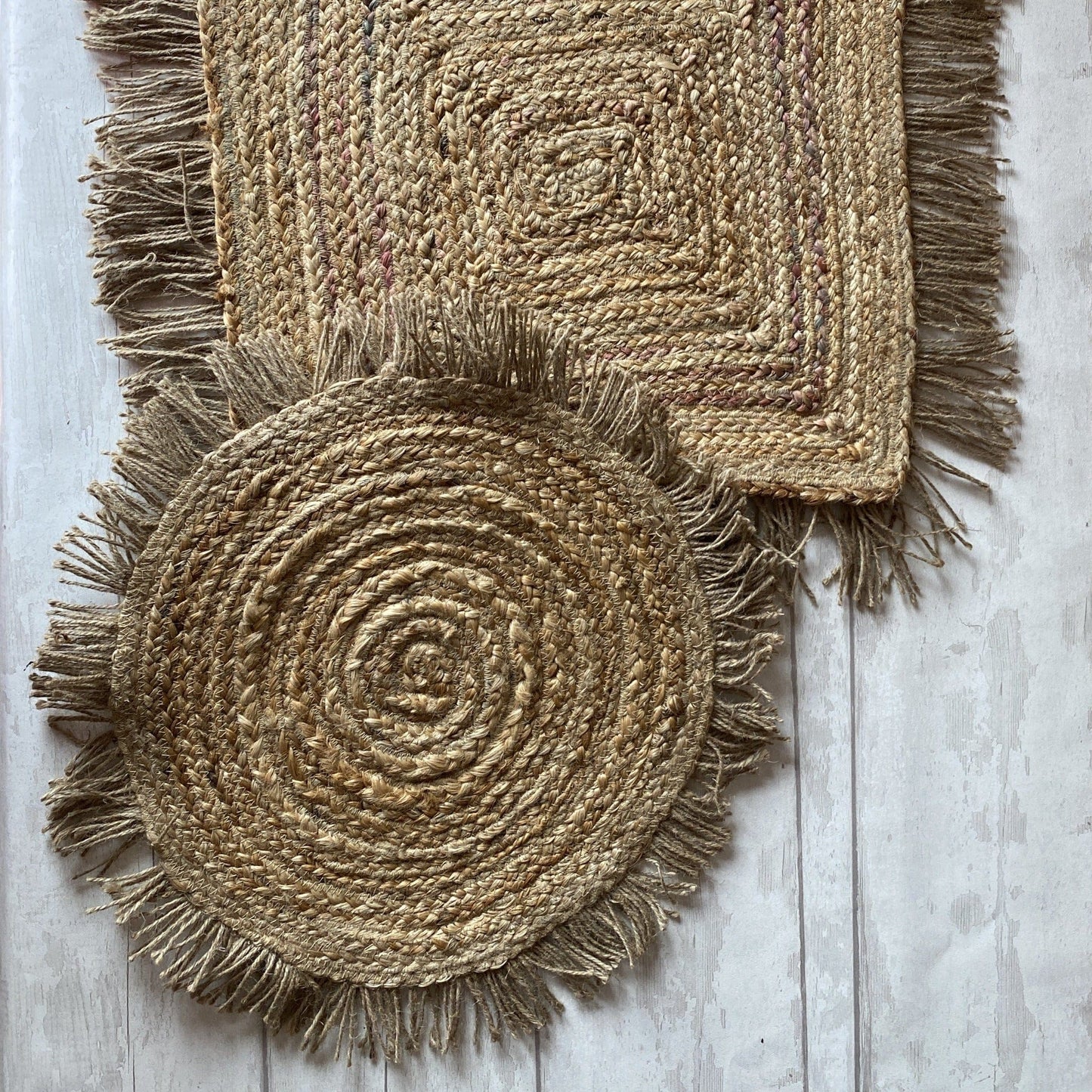 Kitchenalia Jute Placemat - Round 18" inc Fringe 16050