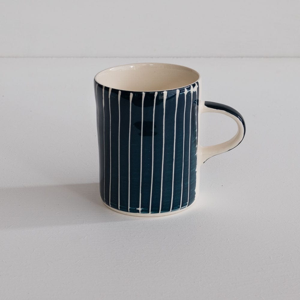 Musango Chinaware Musango Demi Mugs Colour w White Stripe / Teal 17919