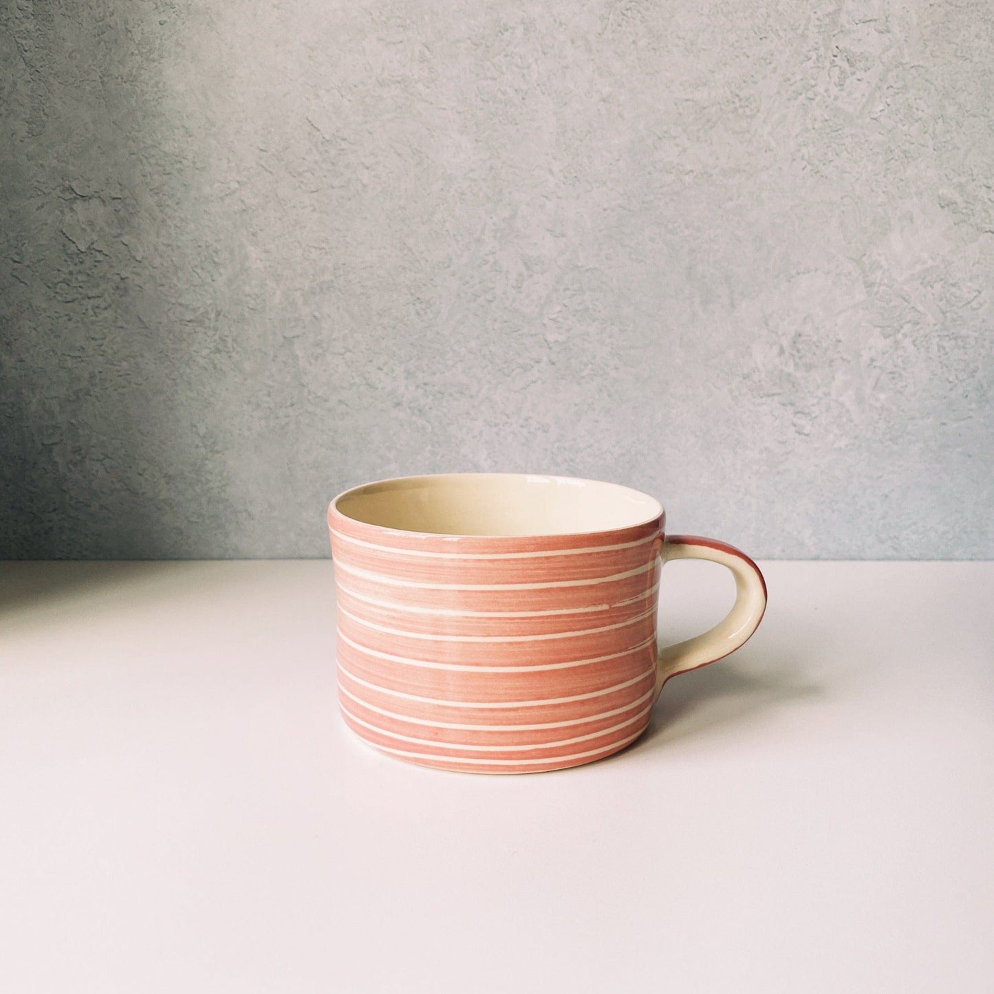 Chinaware Musango Mugs Colour w White Stripe / Rose 11814