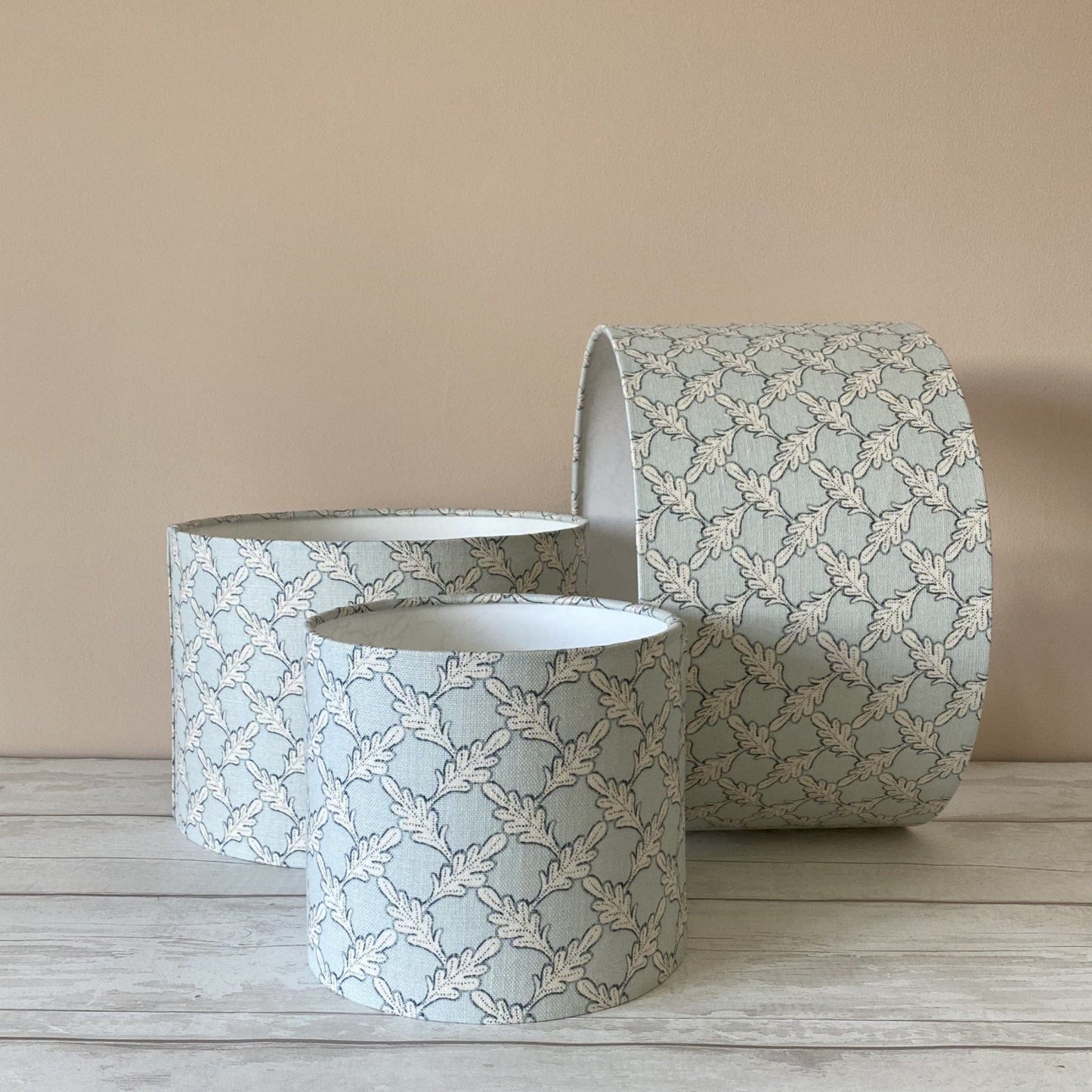 RJH Made Trellis Leaf - Blue - Lampshade
