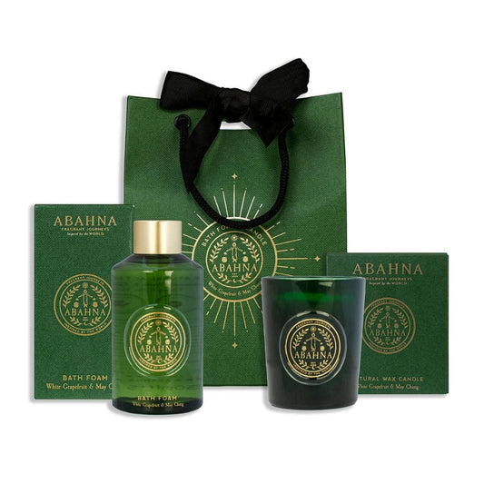 Bath Foam Abahna Bath Foam & Candle Gift Set  - White Grapefruit & May Chang 26255