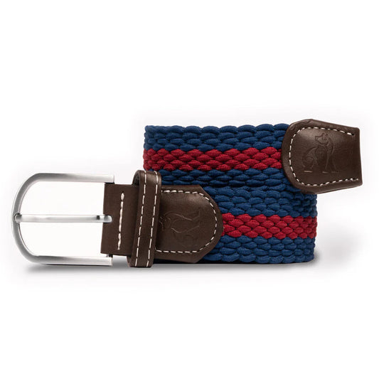 Woven Belt - Blue & Burgundy Stripe