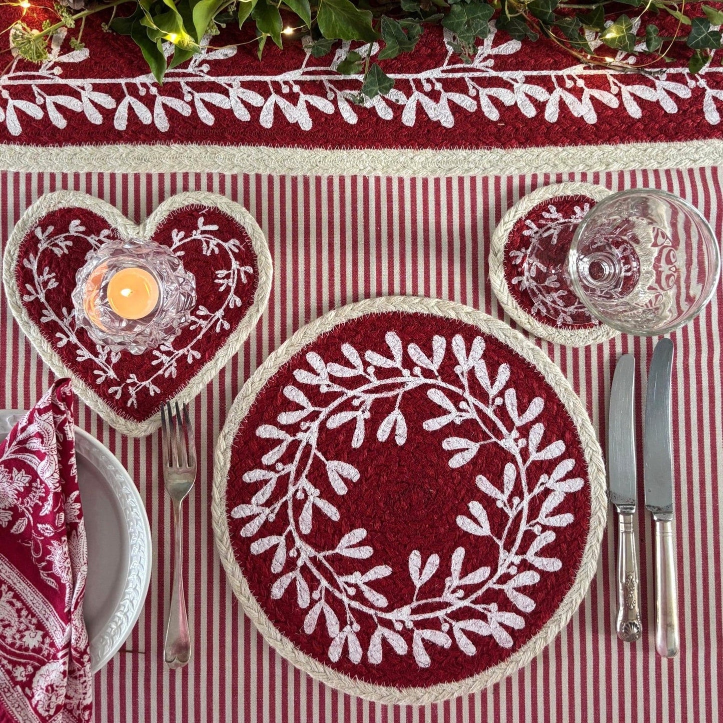 Placemats Berry Jute Placemats - Set of 6 26691