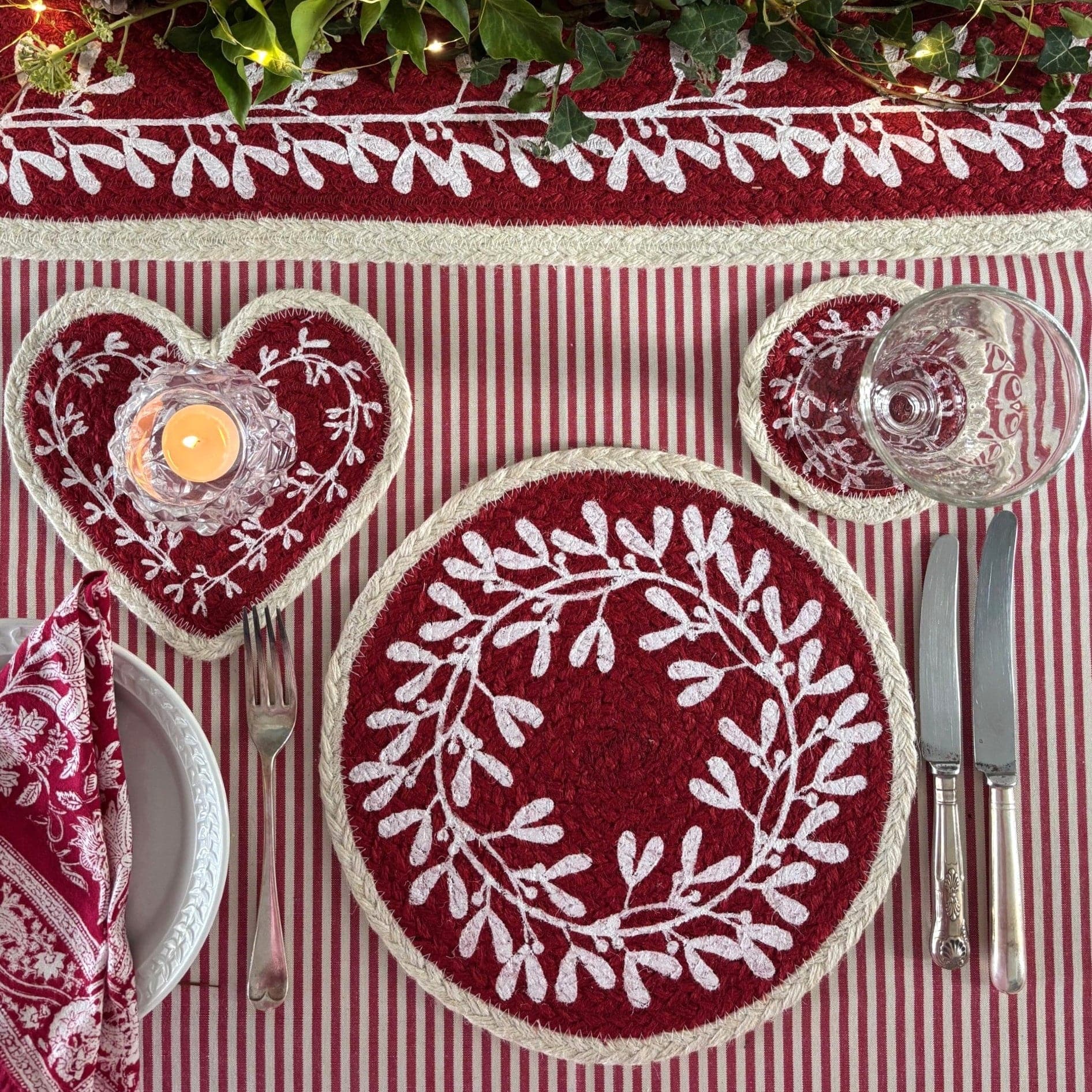 Placemats Berry Jute Placemats - Set of 6 26691