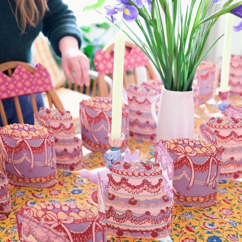 Greetings Cards & Stationery Birthday Cake Concertina Garland 27068