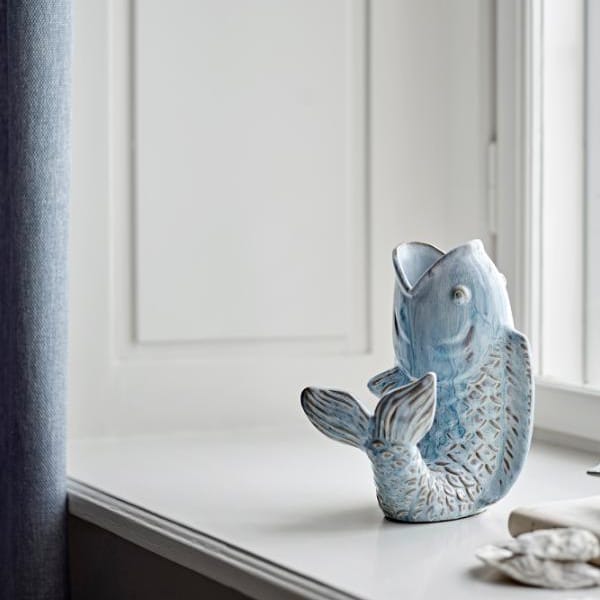 Vases & Jugs Blue Fish Stoneware Vase 24912