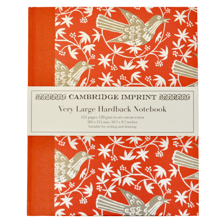 Greetings Cards & Stationery Cambridge Imprint - Very Large Hardback Notebook Songbird Rosehip 28953