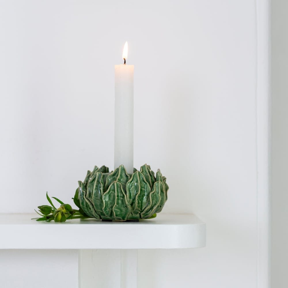 Candles Candle Holder - Artichoke Green, Dinner 24524