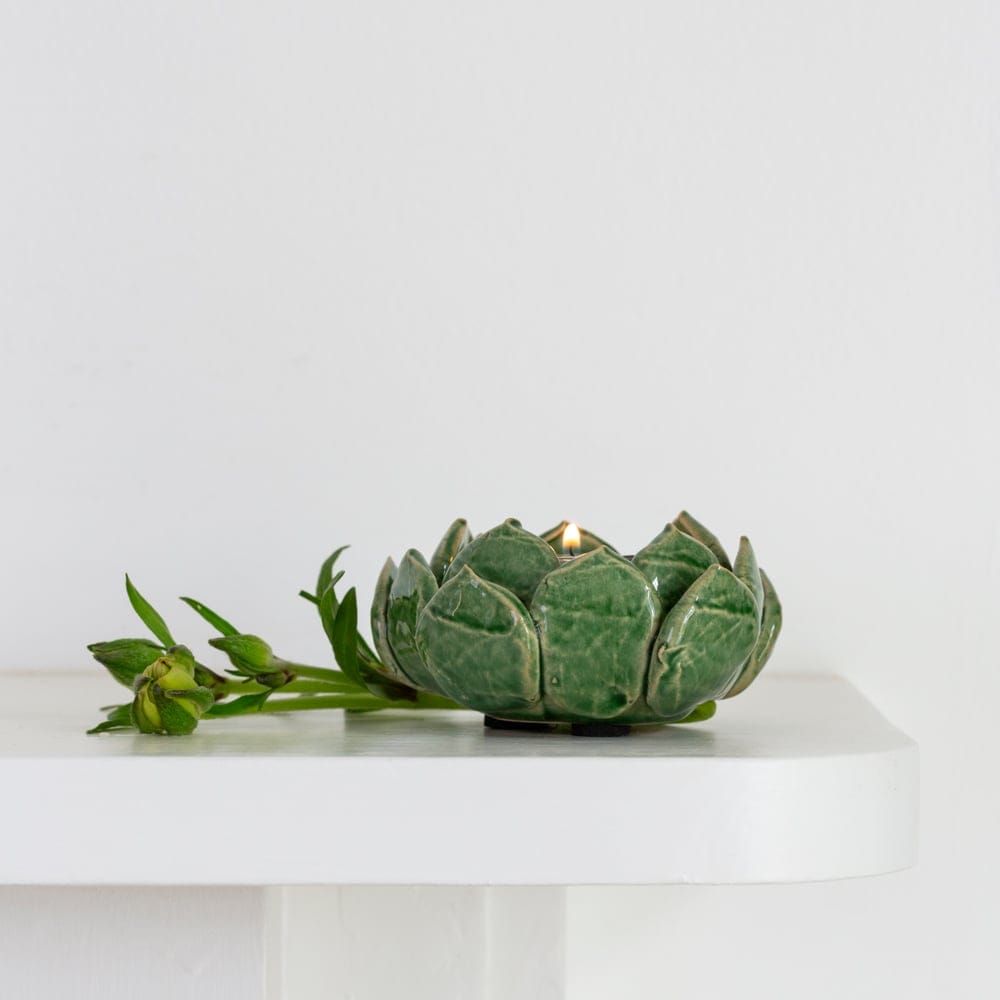 Candles Candle Holder - Artichoke Green Tealight 24523