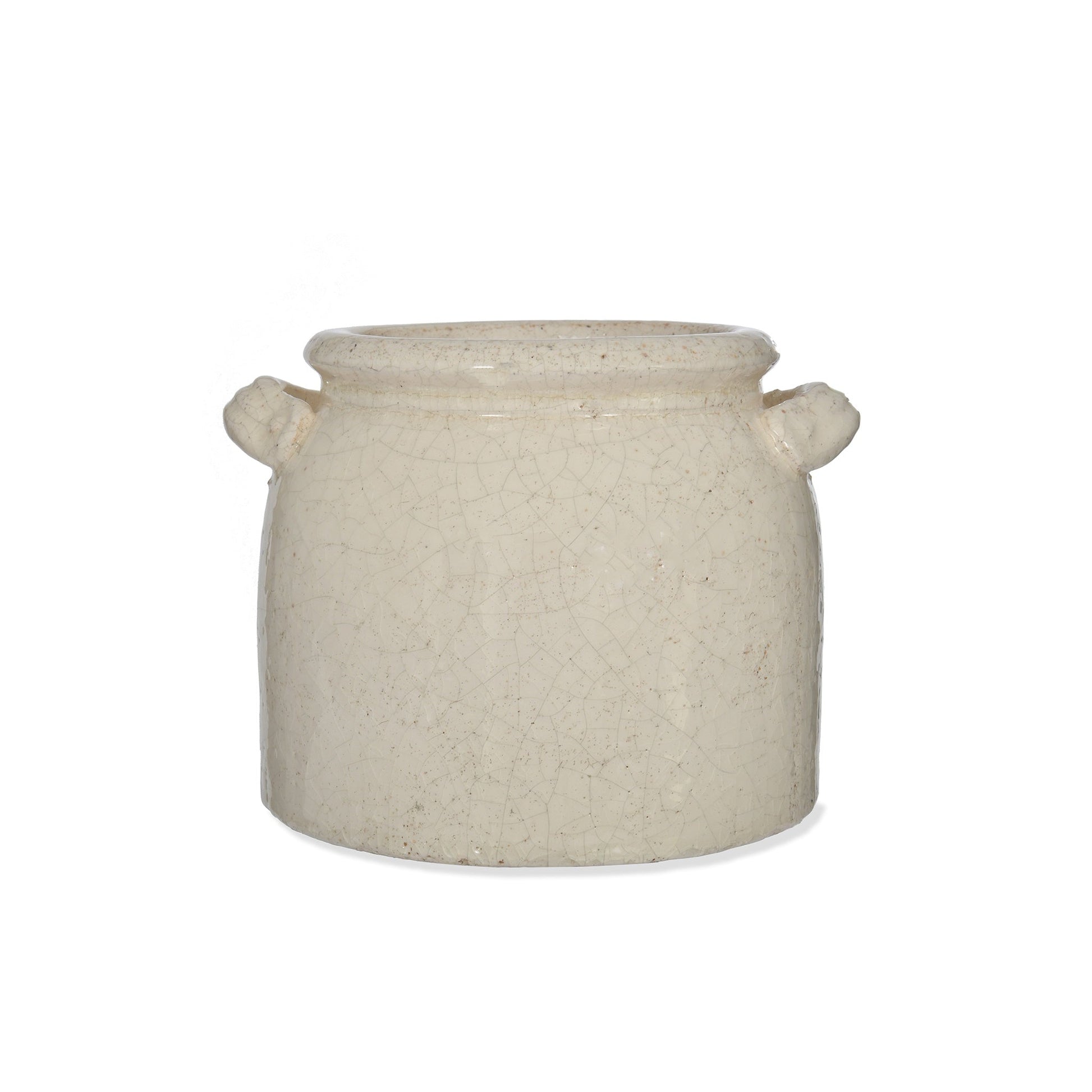 Kitchenalia Ceramic Pot with Handles - Ravello White 24495