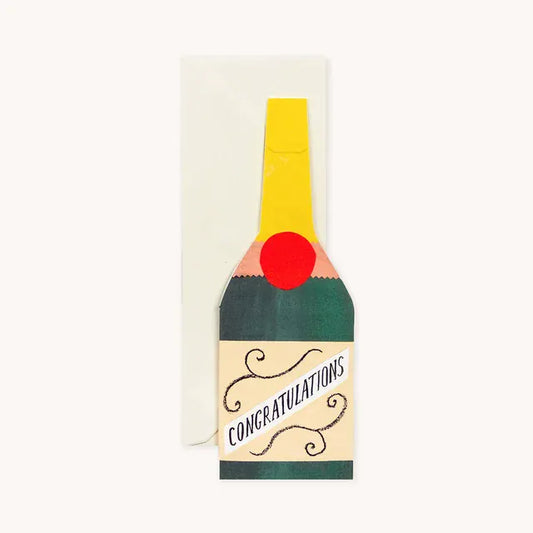 Greetings Cards & Stationery Champagne Bottle Shaped Card 28208
