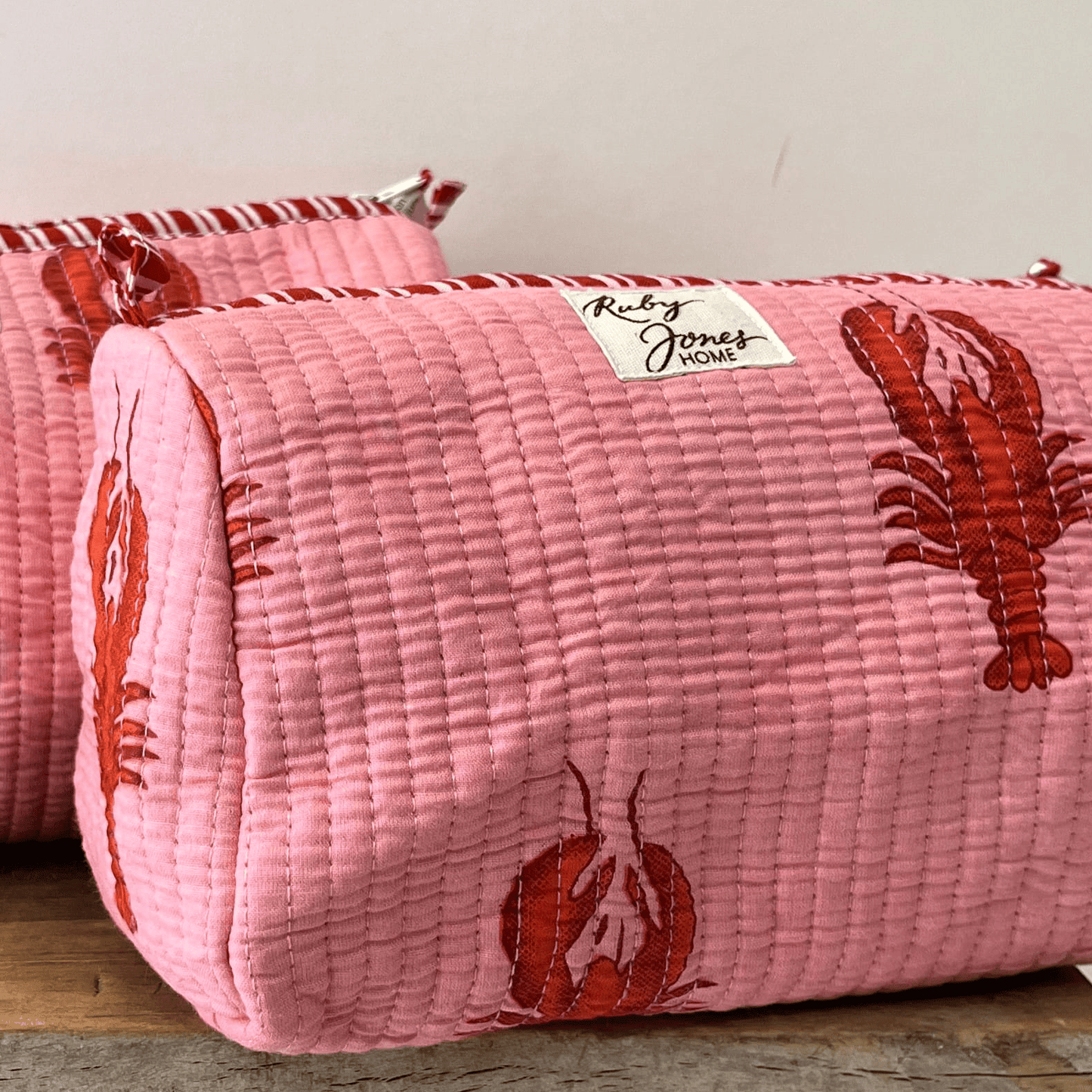 Cosmetics Bags Cosmetics Bag - Lobsters on Blush