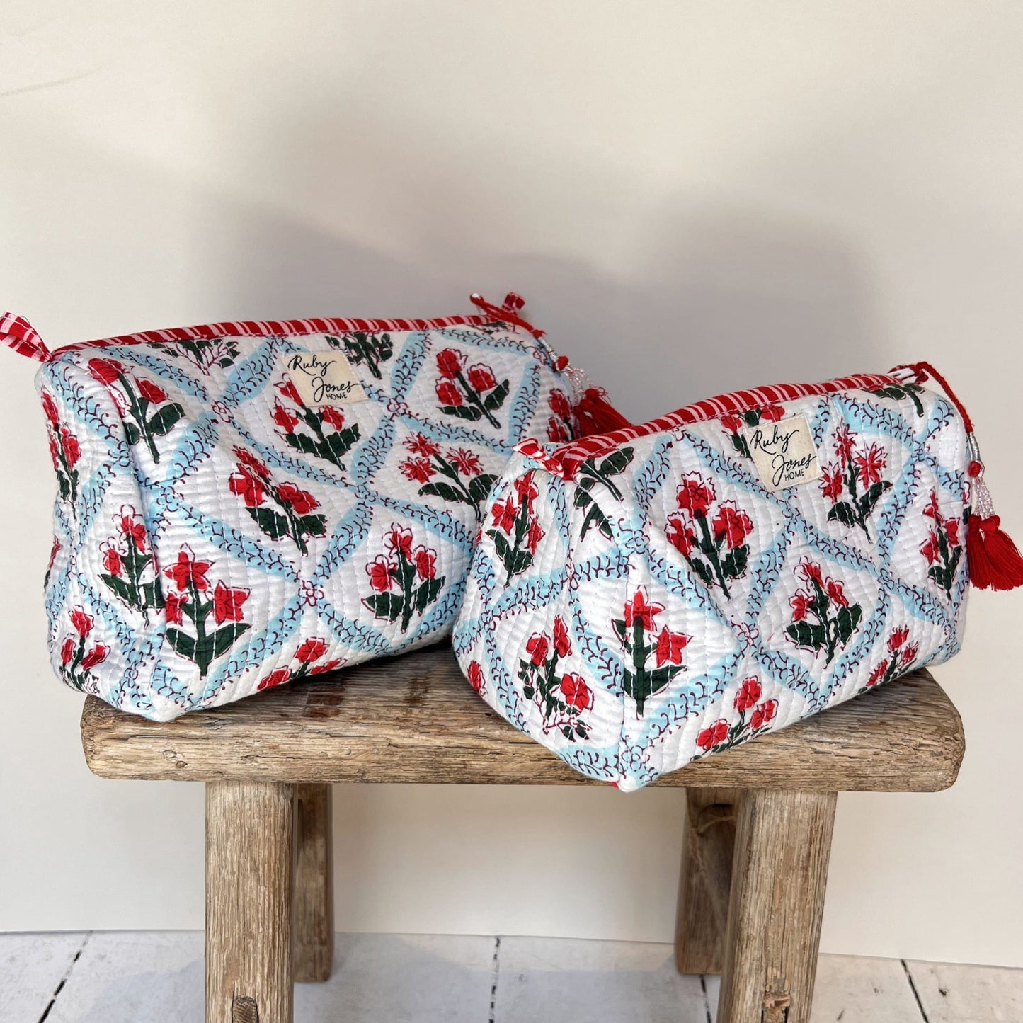 Cosmetics Bags Cosmetics Bag - Poppy Sky Trellis