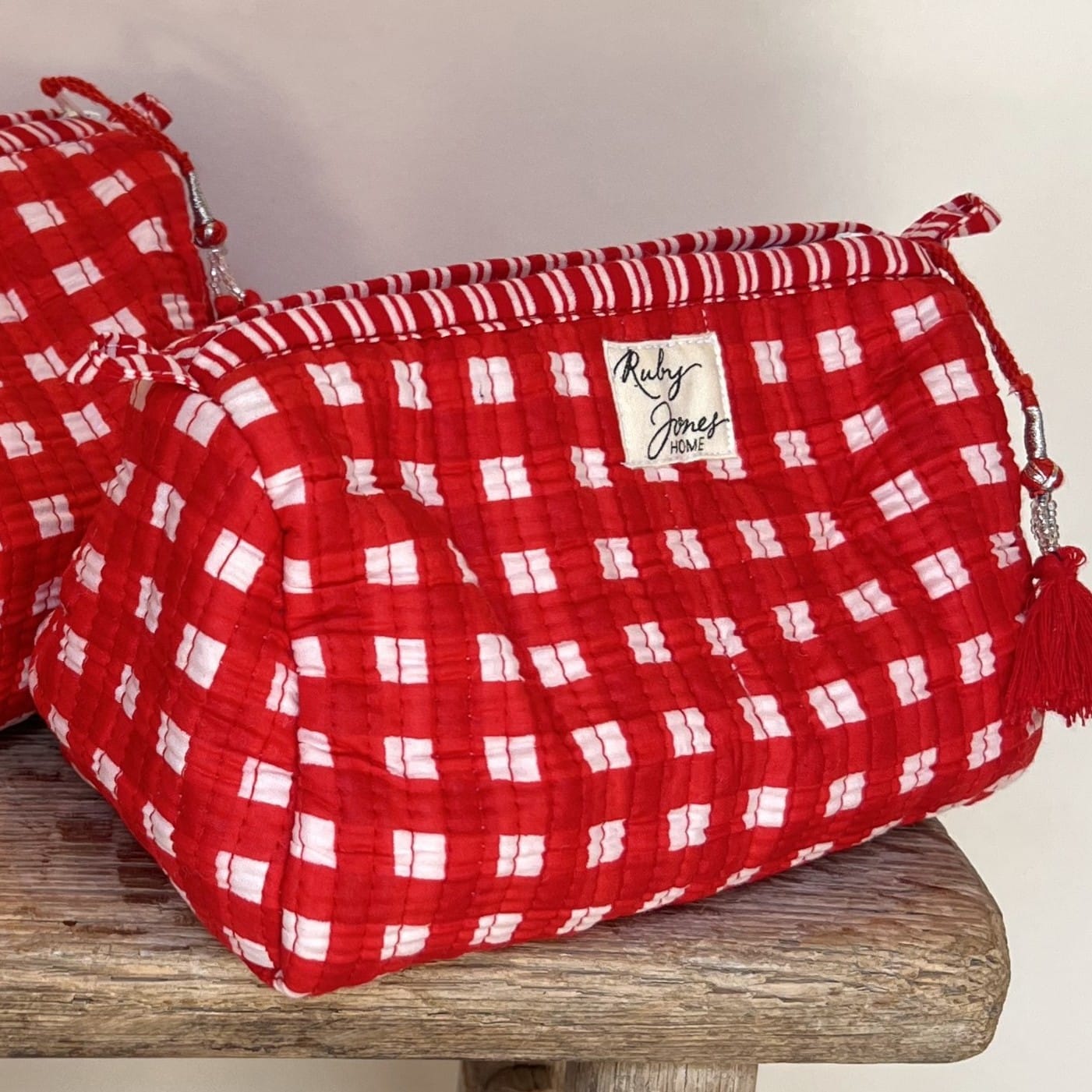 Cosmetics Bags Cosmetics Bag - Red Check
