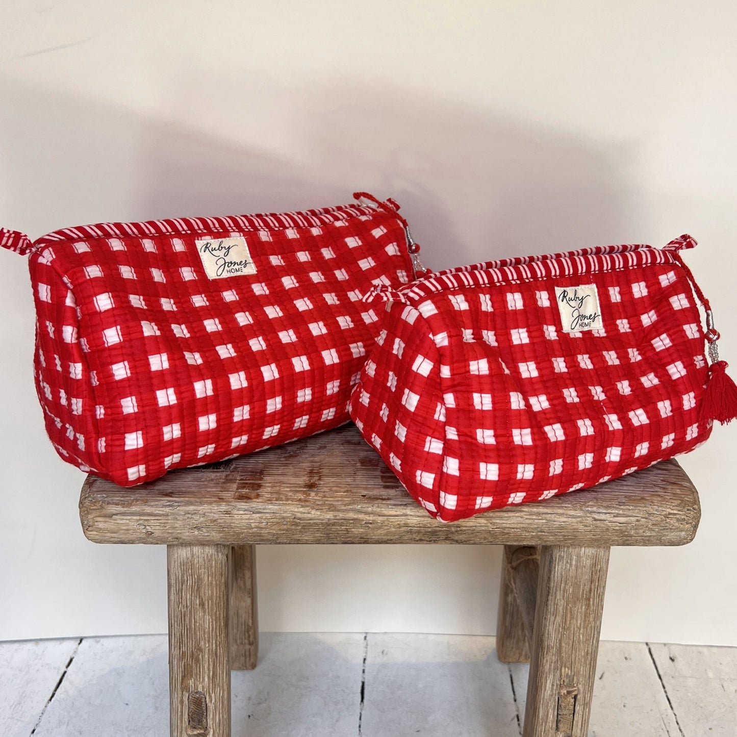 Cosmetics Bags Cosmetics Bag - Red Check