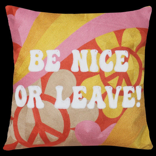 Xmas Cushion - Be Nice Or Leave Needlepoint 23543