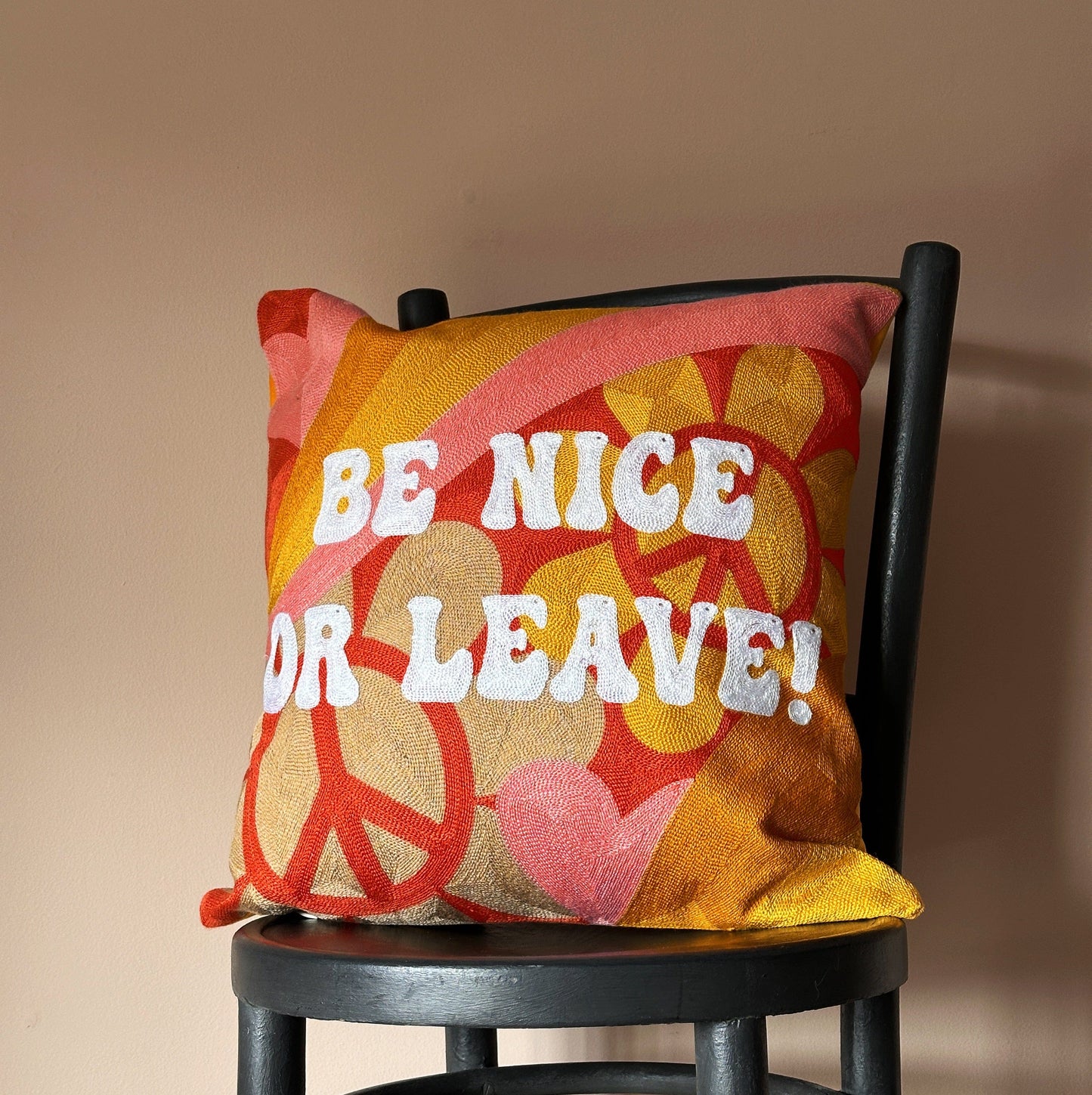 Xmas Cushion - Be Nice Or Leave Needlepoint 23543