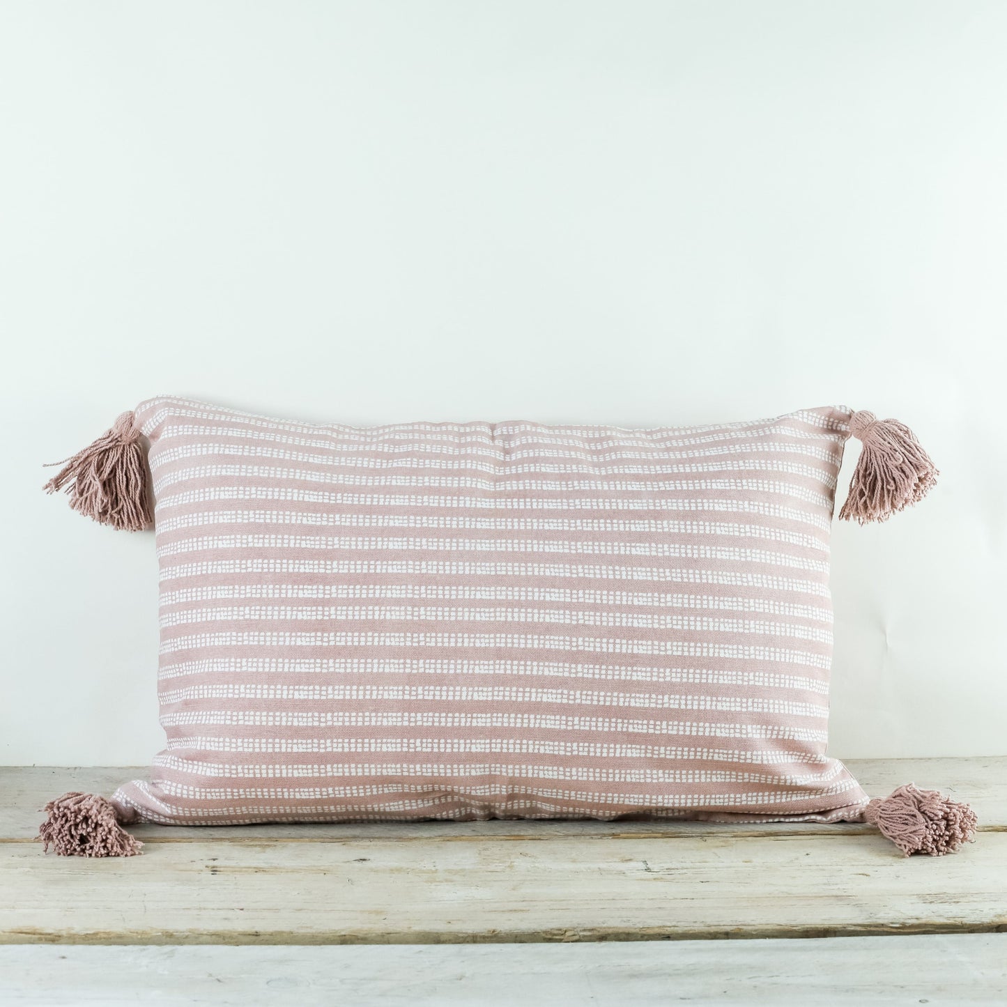 Cushions Cushion - Cobbled with Tassel / Blush 27050