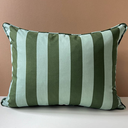 Cushions Cushion - Green Lawn Stripe 40x50cm Matching Piping 26672