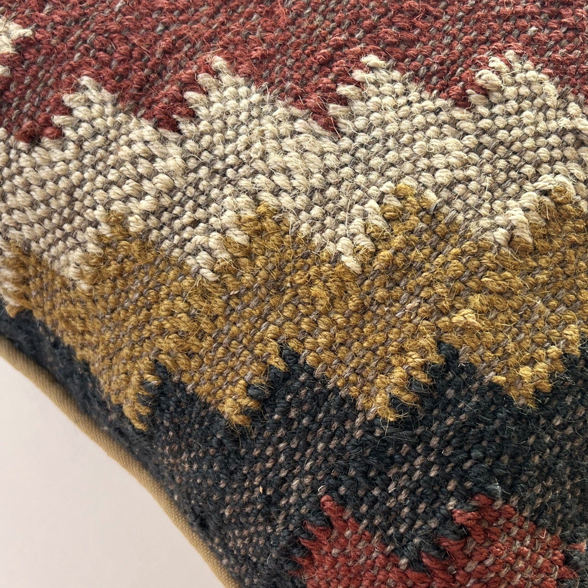 Cushions Cushion - Handwoven Kilim/ Sand, Brick & Charcoal 25739