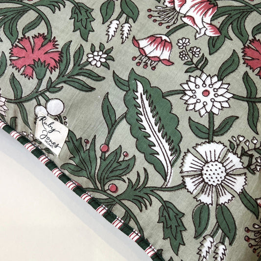 Cushions Cushion - Malva Pink Botanicals on Green 25690