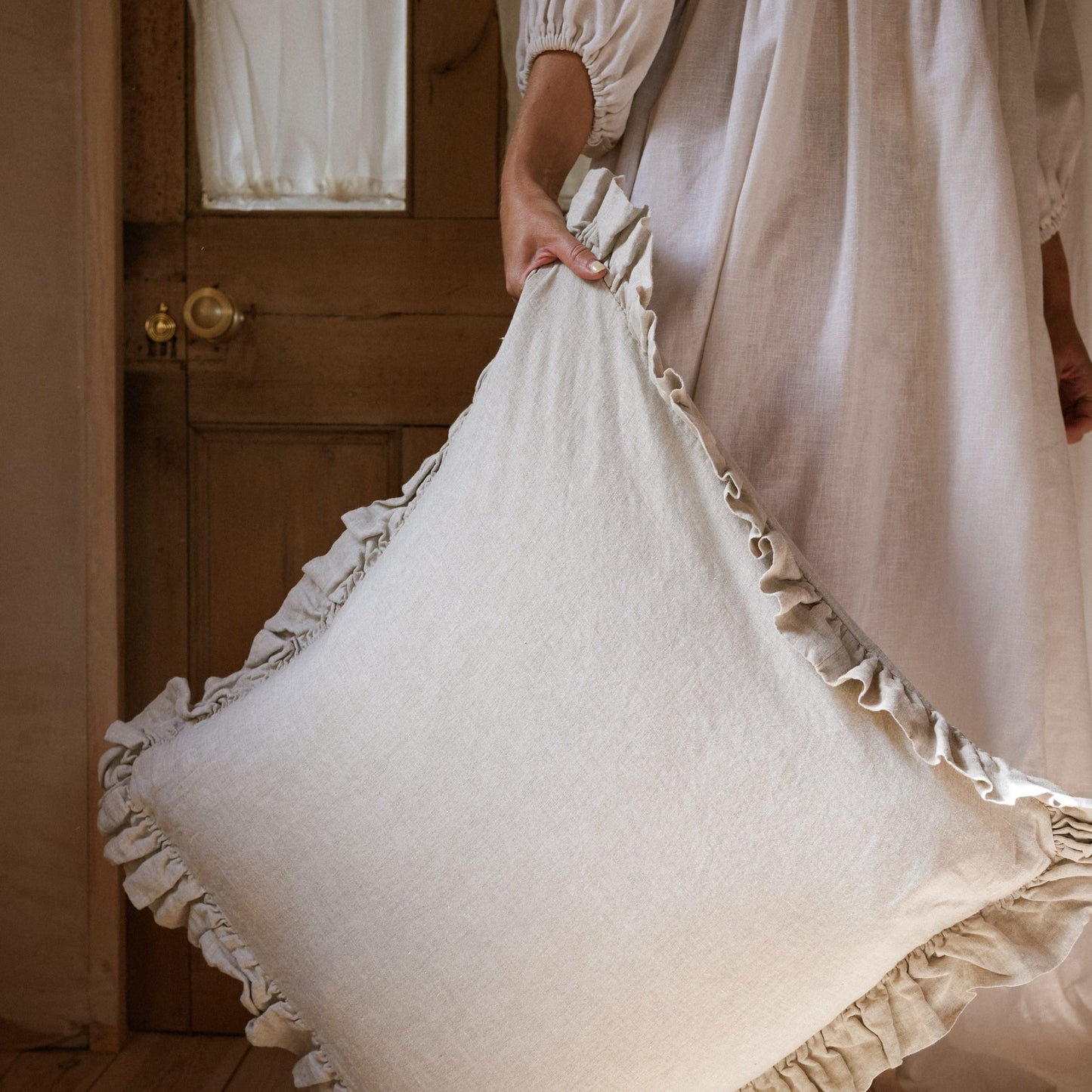 Cushions Cushion - Natural Washed Linen 60x60cm 27053