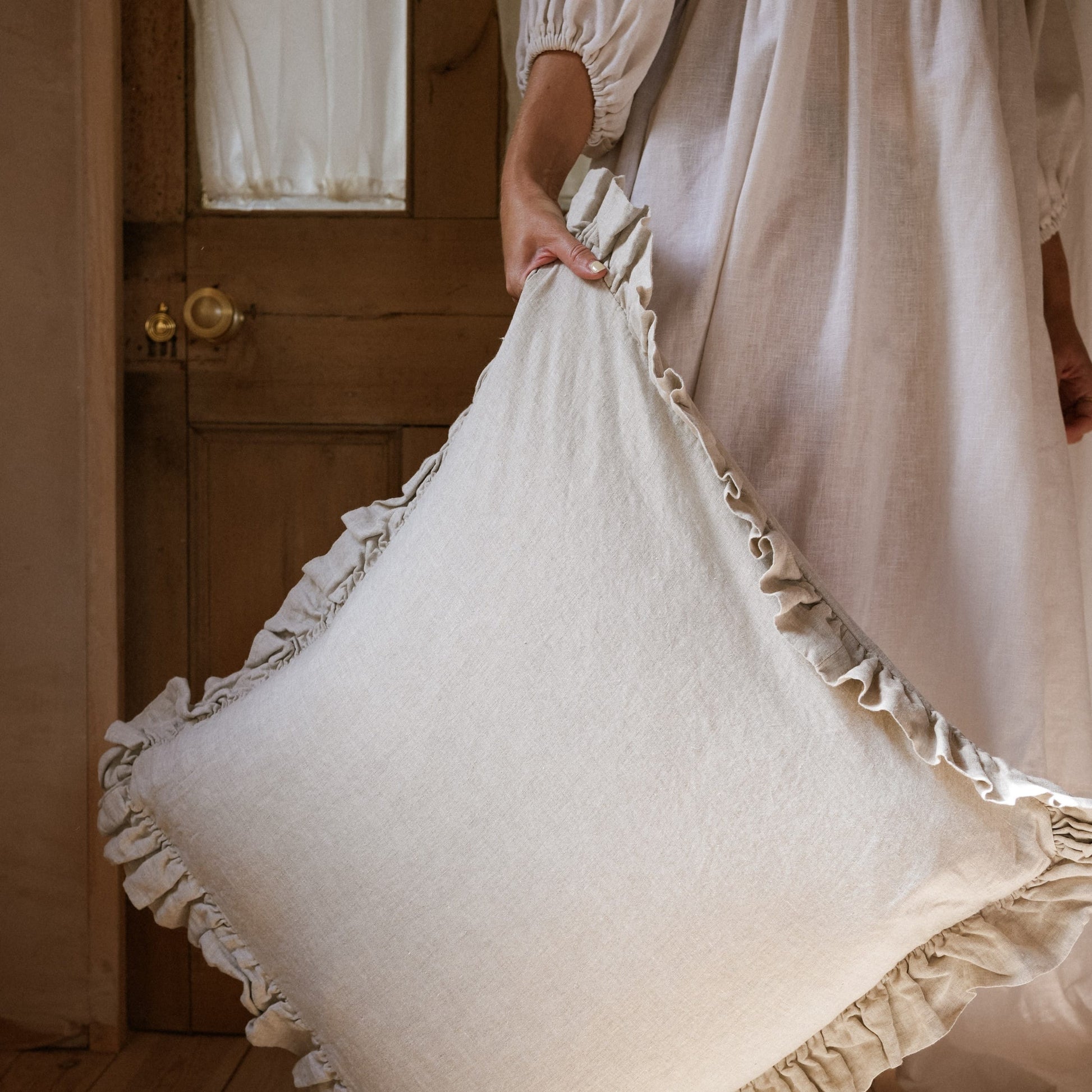 Cushions Cushion - Natural Washed Linen 60x60cm 27053