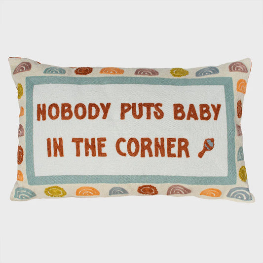 Xmas Cushion - Nobody Puts Baby in The Corner Needlepoint 23542